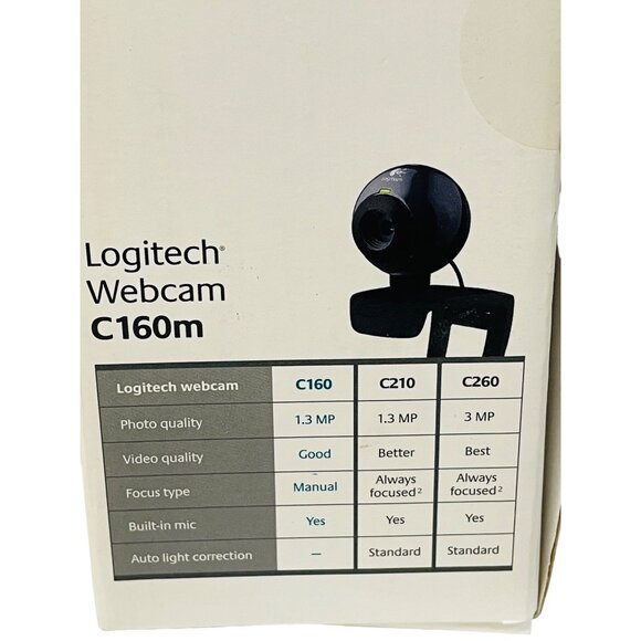 Logitech C160m Webcam VGA 1.3MP Photos Built-In Mic Manual Focus PC Video Callin - Picture 6 of 9
